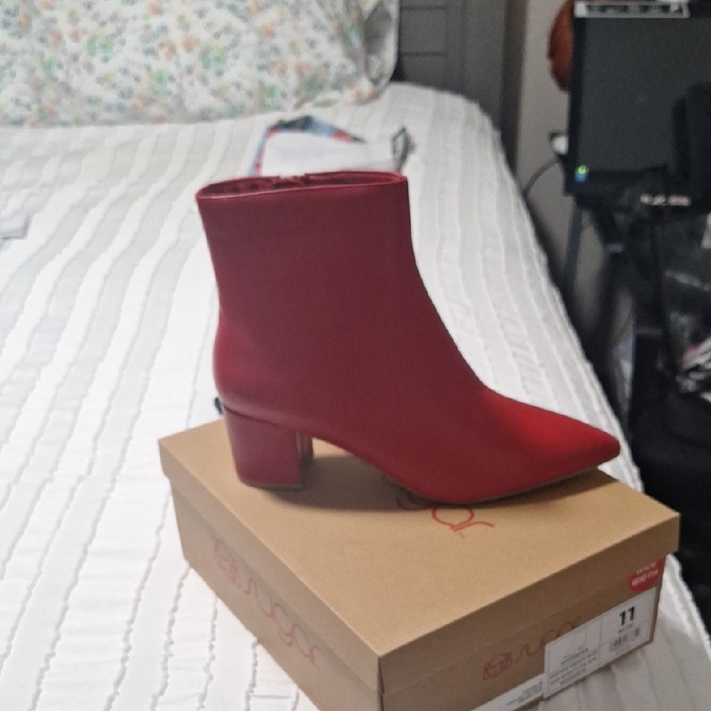 Red Ankle Boots